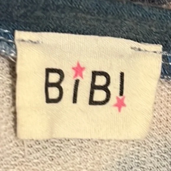 BIBI, V-Neckline, Short Sleeves, Uneven Hem Top, Multi Colors, L/XL - Picture 4 of 4